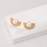 Royal Court 18k Gold Vermeil Pearl Stud Earrings