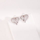 Pearl in My Heart Silver I Earrings