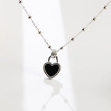 Double-sided Heart Padlock Necklace