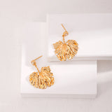 18k Gold Vermeil Zircon Leafy Earrings