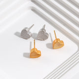 Solid Heart Stud Earrings