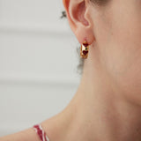 Passion Heart Drip Glaze Hoop Earrings