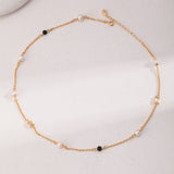 Dainty Pearly 18k Gold Necklace