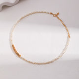 Pearl Simplicity 18k White Gold/ Gold Vermeil Necklace