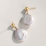 Moonlight Baroque Pearl Dangle Earrings