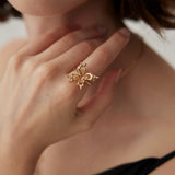 Butterfly Dance 18k Gold Vermeil Ring