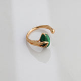 Earthy Chic Malachite Ring