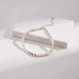 Pearl Simplicity 18k White Gold/ Gold Vermeil Bracelet