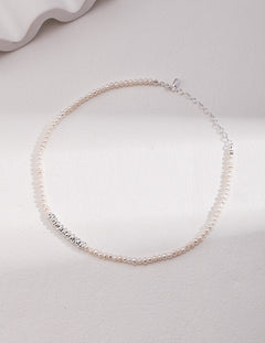 Pearl Simplicity 18k White Gold/ Gold Vermeil Necklace