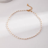 Golden Pearl Choker Necklace