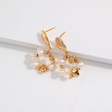 Florence Pearl 18k Gold Silver Dangle Earrings