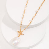 Statement Baroque Pearl 18k Gold Vermeil Necklace