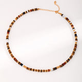 Earthy Grace Multi Gemstones 18k Gold Vermeil Donut Necklace