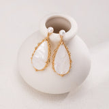 Marina Pearl and Shell Dangle Earrings