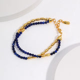 Earthy Chic II Lapis Lazuli Double-Layer Bracelet