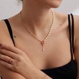 Tokyo Asymmetric Pearl Necklace with detachable pendant