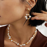 Florence Pearl 18k Gold Silver Dangle Earrings