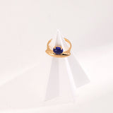 Cosmic Malachite / Lapis Lazuli 18k Gold Vermeil Ring￼