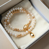 Droplet Pearl Choker Necklace