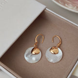 Lily 18k Gold Mother of Pearl Dangle Earrings