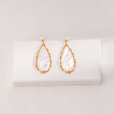 Marina Pearl and Shell Dangle Earrings