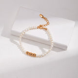 Pearl Simplicity 18k White Gold/ Gold Vermeil Bracelet