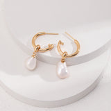 Lavish Pearls Hug Hoop Earrings Pendant Three Ways