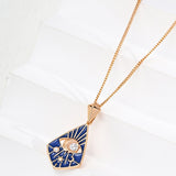 Stellar Gaze 18k Gold Vermeil Drip Glaze Zircon Necklace