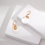 Lily 18k Gold Mother of Pearl Dangle Earrings