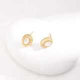 Timeless Grace Mother of Pearl Stud Earrings