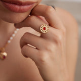 Passion 18K Gold Vermeil Red Agate Ring