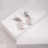 Daphne Baroque Pearl 18k Gold Silver Dangle Earrings