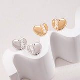 Pearl in My Heart Silver II Stud Earrings