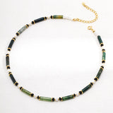 Earthy Grace Moss Agate necklace