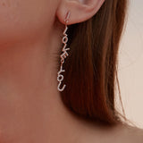 I Love You Dangle Earrings