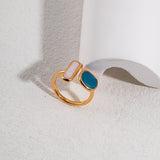 Morandi Drip Glaze Adjustable Ring