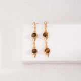 Tiger's Eye Twin Dangle Earrings