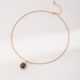 Mini Sphere Tiger's Eye Gemstone Necklace